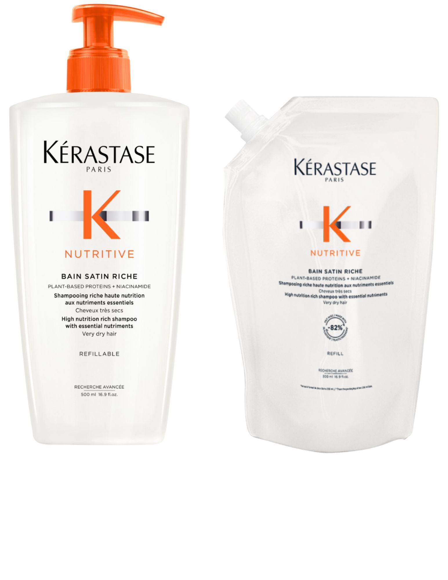 Duo Bain Satin Riche & recharge - Nutritive - 500ml