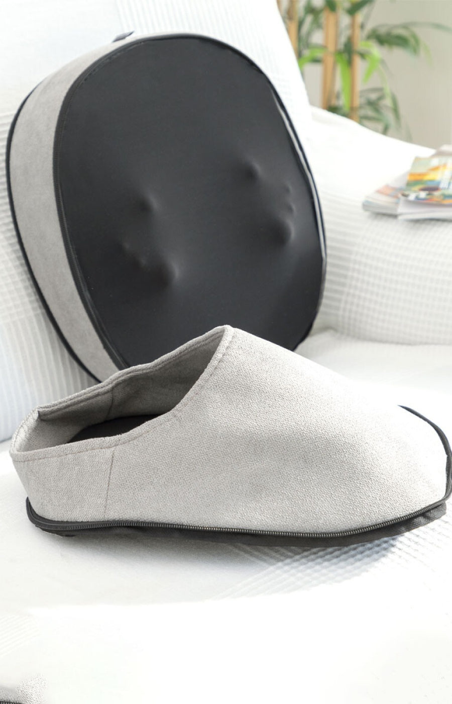 2-in-1 Thermal Shiatsu Massager - Body - Grey &amp; Black