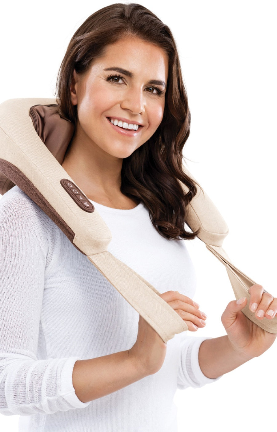 4D Neck Massager - Beige &amp; Brown