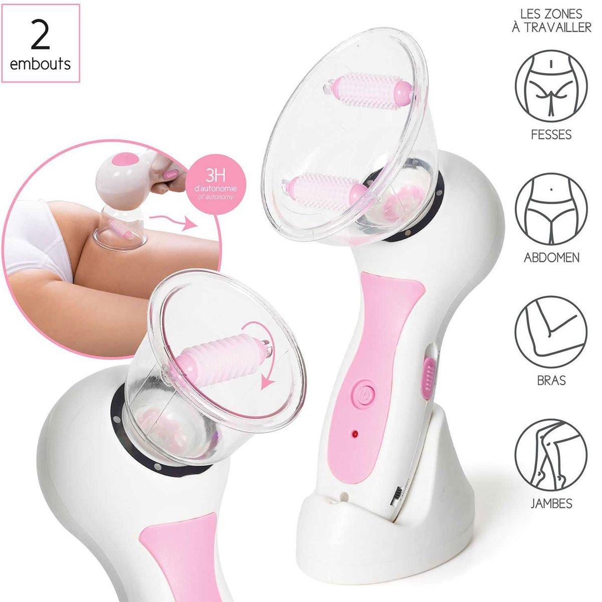 Suction Cup - Palpate Roll - Body - Pink &amp; White