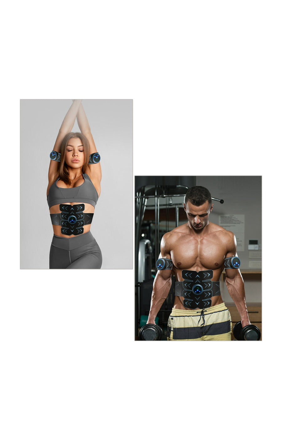 Abdominal and arm electrostimulation belt