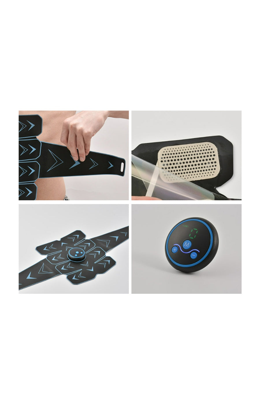 Abdominal and arm electrostimulation belt