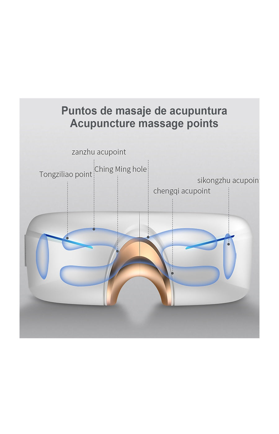 Heated Eye Massager - 4 Modes - White