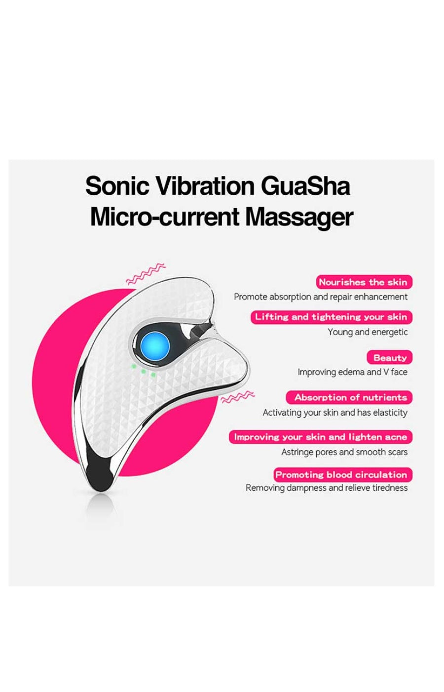 Vibrating Gua Sha - Face - White
