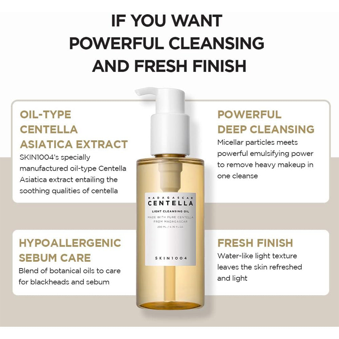 SKIN1004 Madagascar Centella Light Cleansing Oil, 200 mL
