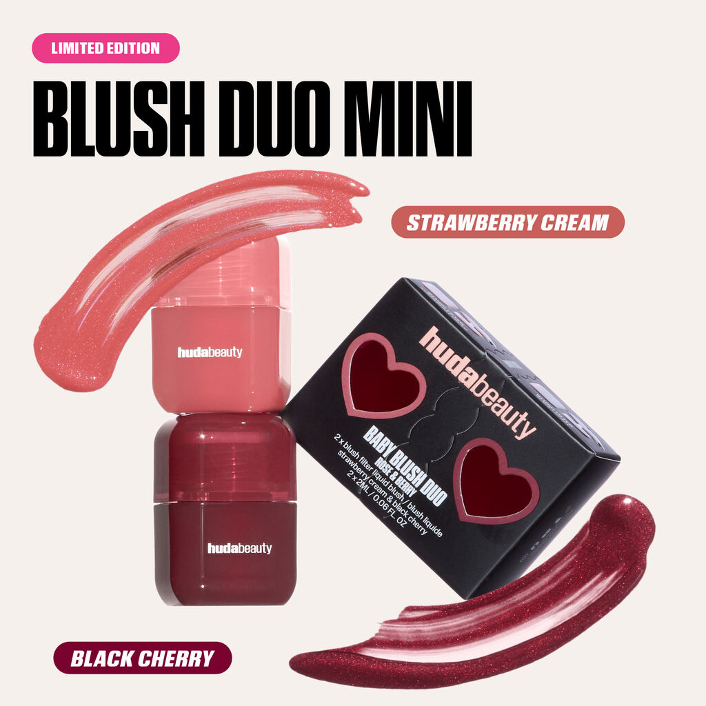 Duo Mini Blush Baby Blush (Strawberry Cream & Black Cherry)