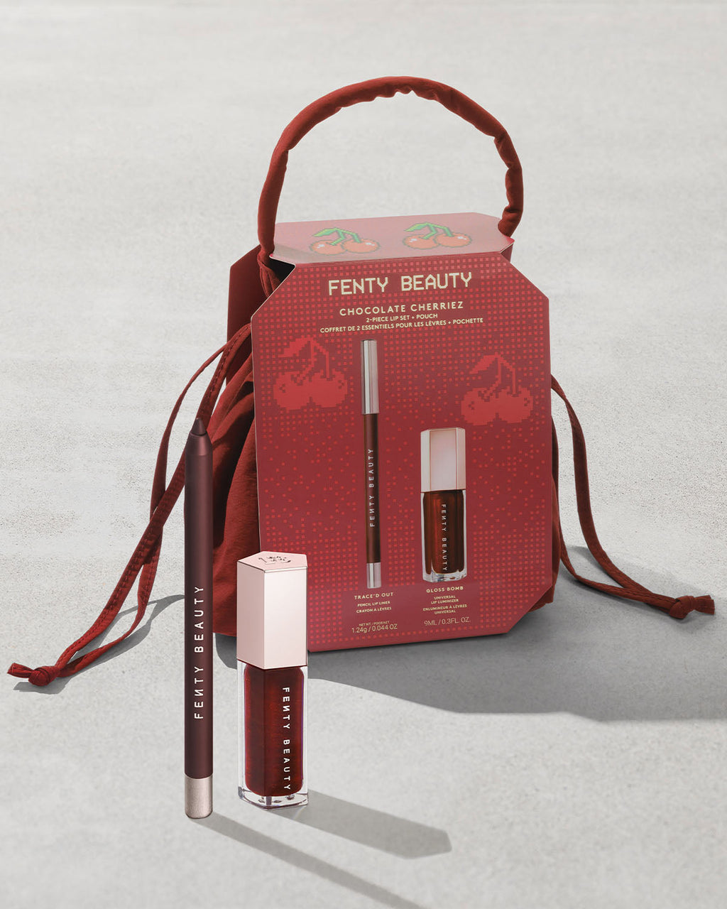Chocolate Cherriez 2-Piece Lip Set + Pouch