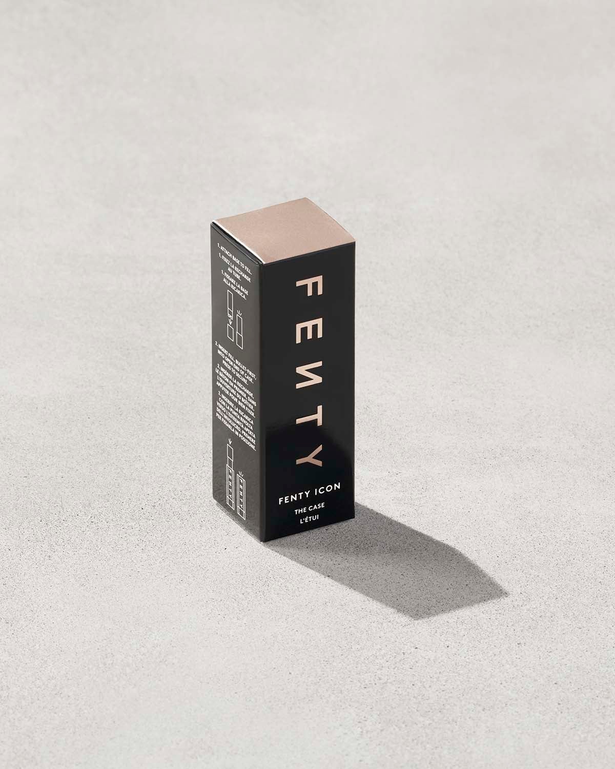 Fenty Icon The Case Engraved Semi-Matte Refillable Lipstick — Metallic Nude Engraved