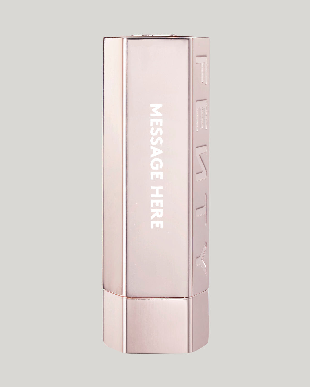 Fenty Icon The Case Engraved Semi-Matte Refillable Lipstick — Metallic Nude Engraved