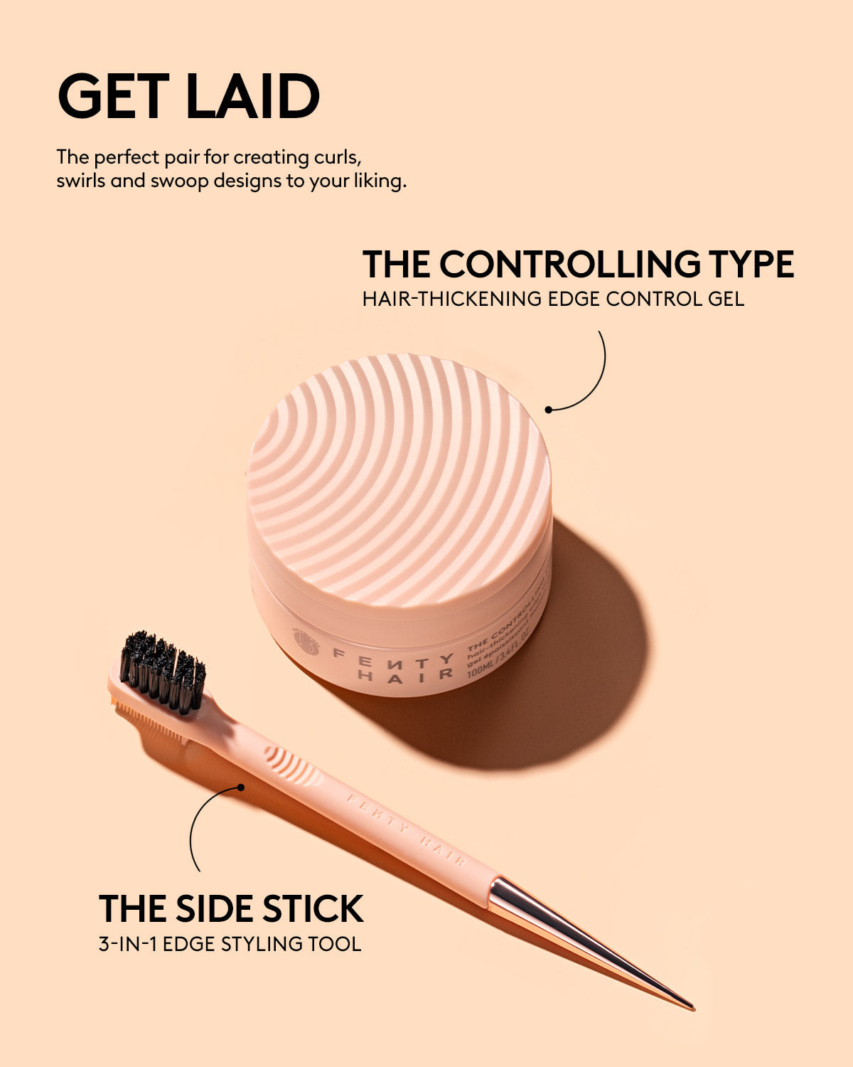 The Controlling Type Hair-Thickening Edge Control Gel + Styling Tool
