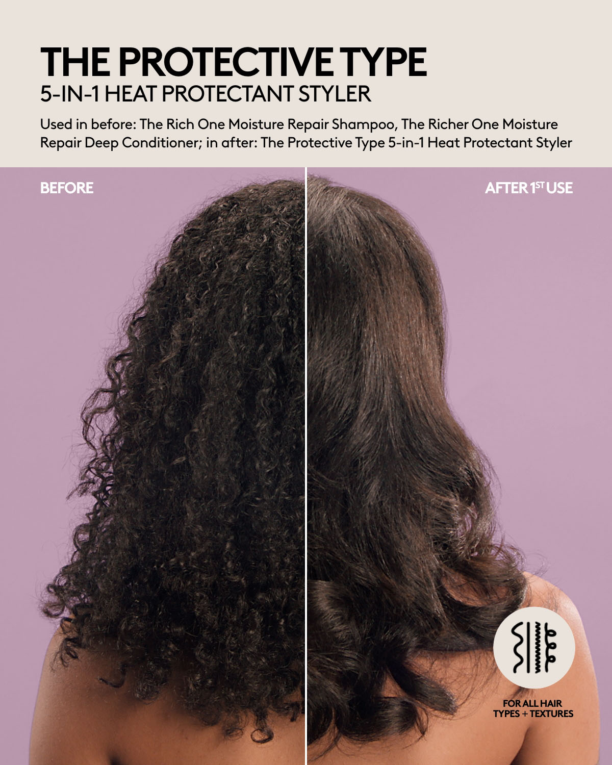 The Protective Type 5-in-1 Heat Protectant Styler