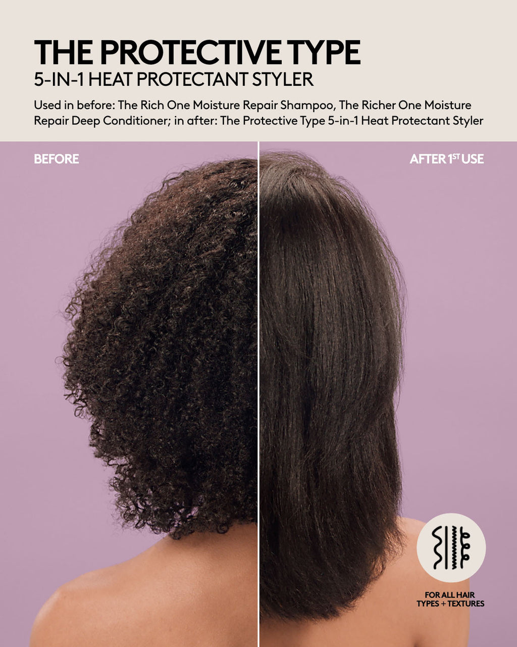 The Protective Type 5-in-1 Heat Protectant Styler