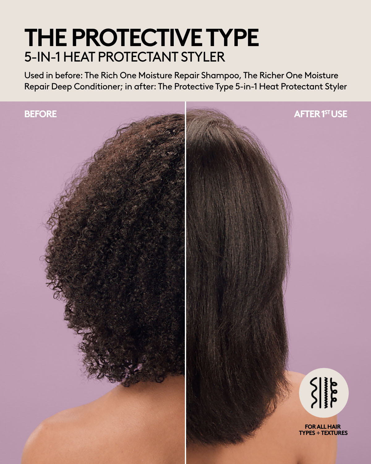 The Protective Type 5-in-1 Heat Protectant Styler