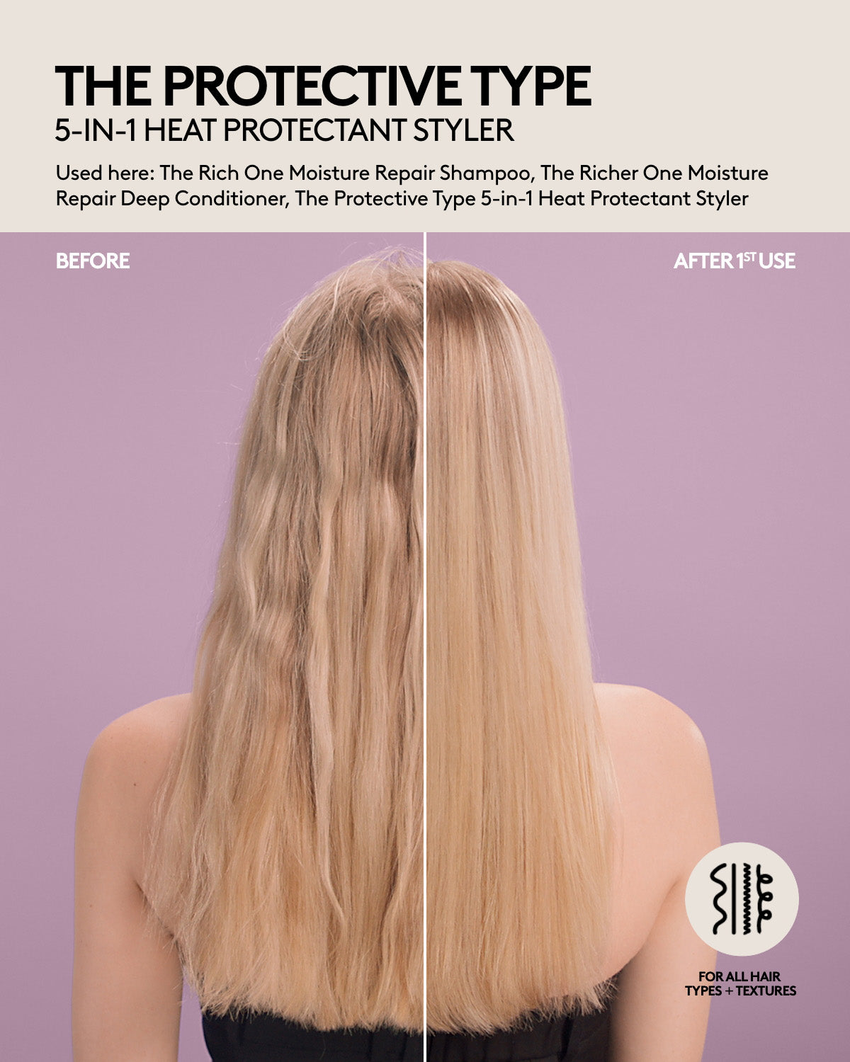 The Protective Type 5-in-1 Heat Protectant Styler