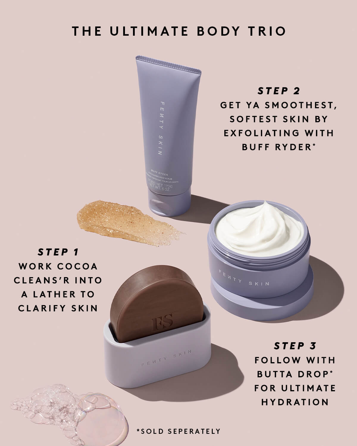 Cocoa Cleans'r All-Over Cleansing Bar + Soap Dish