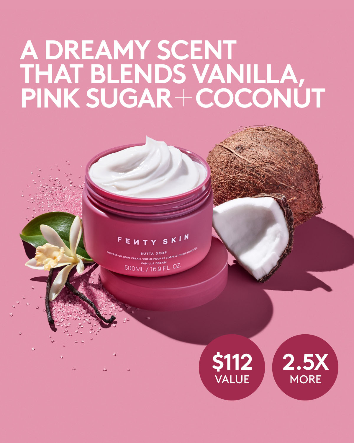 Jumbo Butta Drop Whipped Oil Body Cream with Tropical Oils + Shea Butter — Vanilla Dream