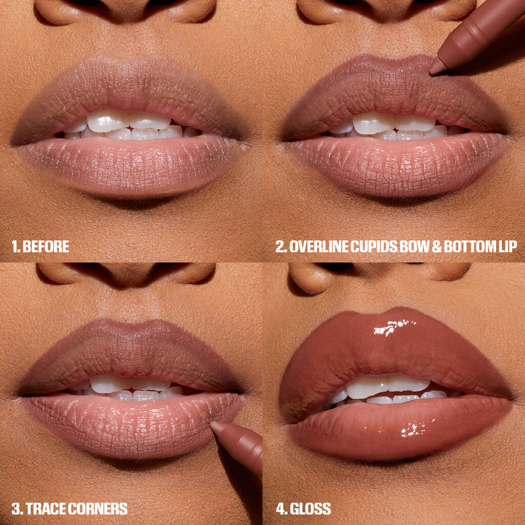 Huda Beauty – Coffret lèvres Pink Kit Juicy Bombshell (Lip Liner Pinky Brown + Rouge à lèvres Bombshell)