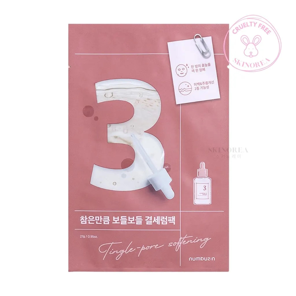 Numbuzin - No.3 Tingle-Pore Softening Sheet Mask