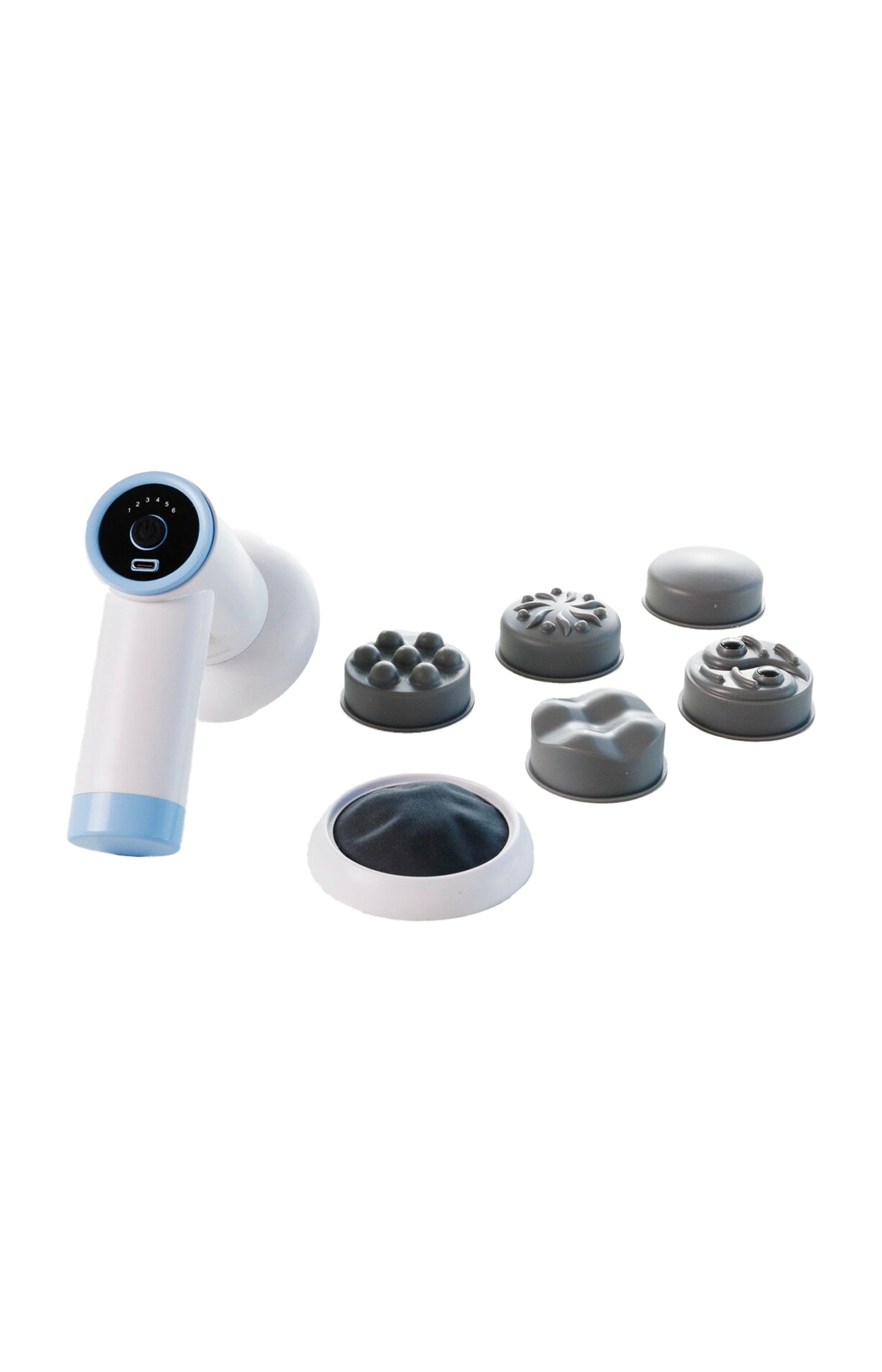 6 in 1 Anti-Cellulite Massage Gun - Body - White