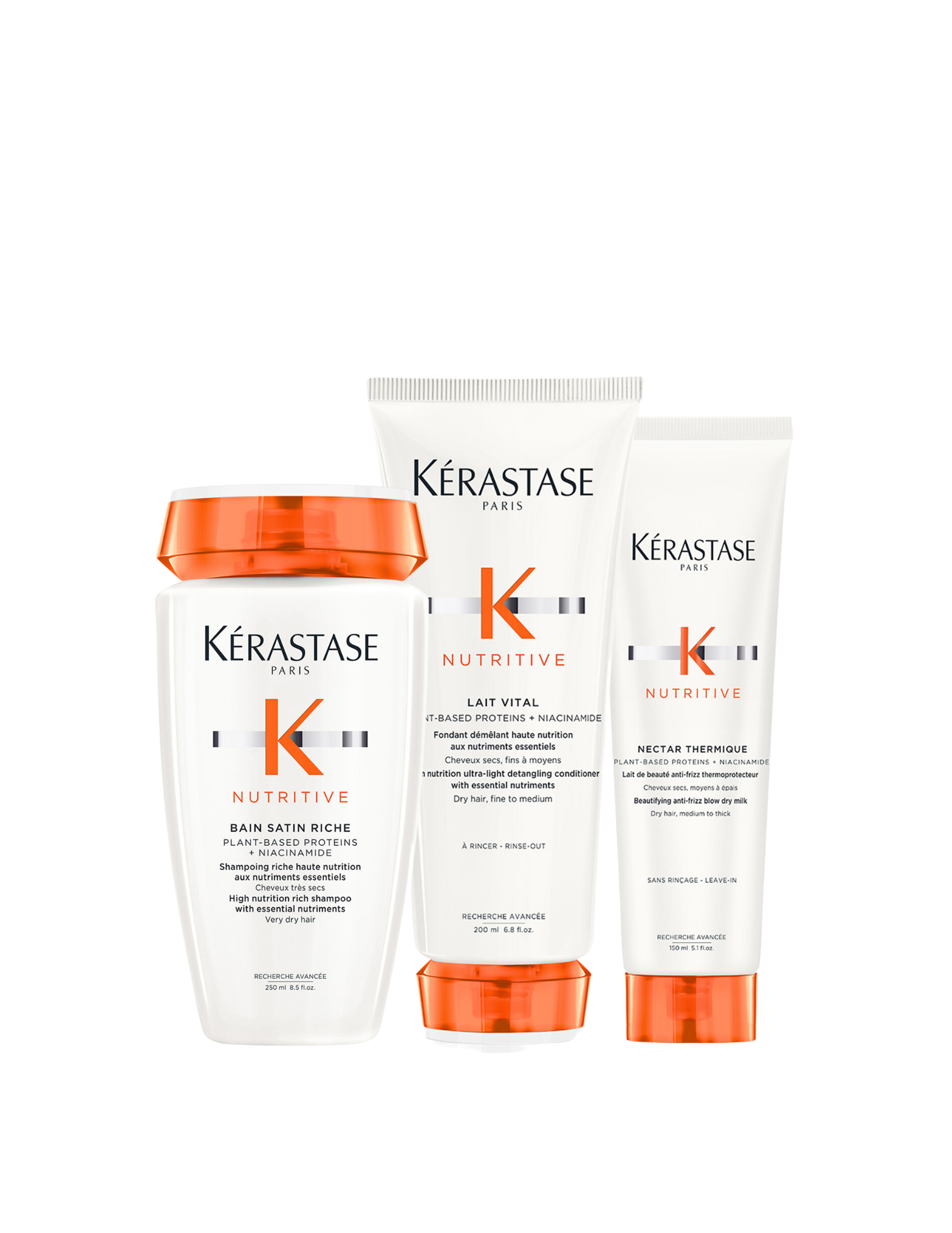 Nutritive : Routine hydratante pour cheveux moyens à épais