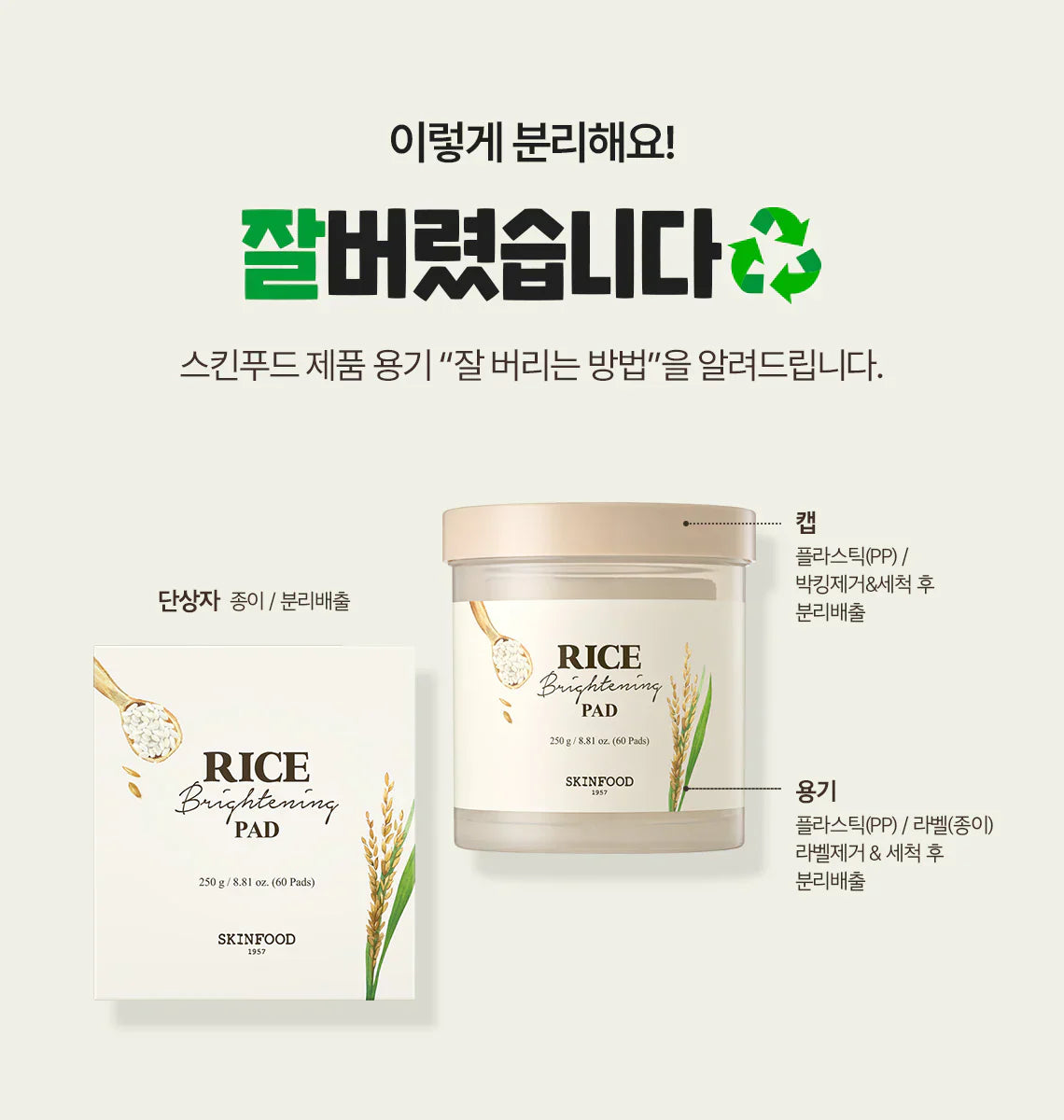 Rice Brightening Pad (60 Pads)