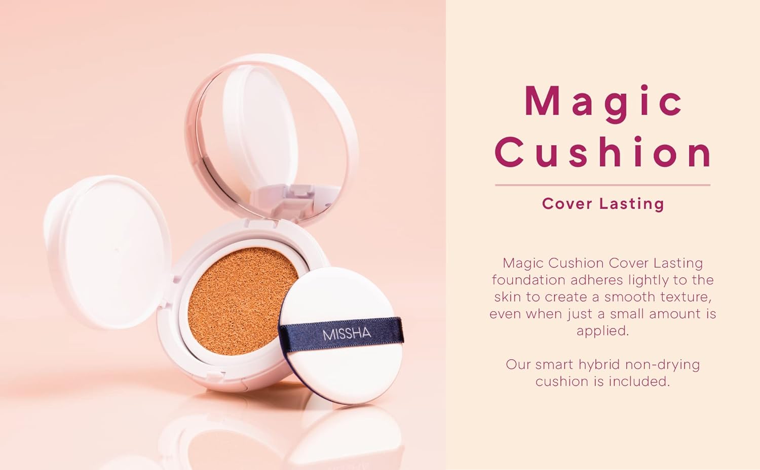 MISSHA - Magic Cushion Cover Lasting Foundation SPF50+/PA+++, 23 Natural Beige