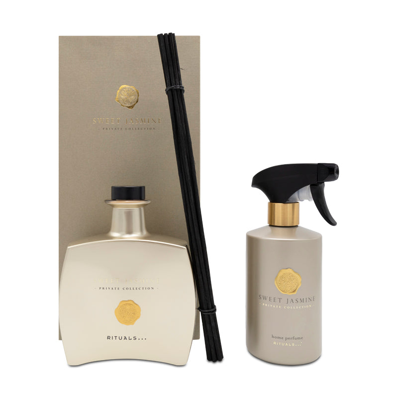 Rituals Sweet Jasmine Private Collection Fragrance Sticks 450ml &amp; Home Perfume Spray 500ml Set