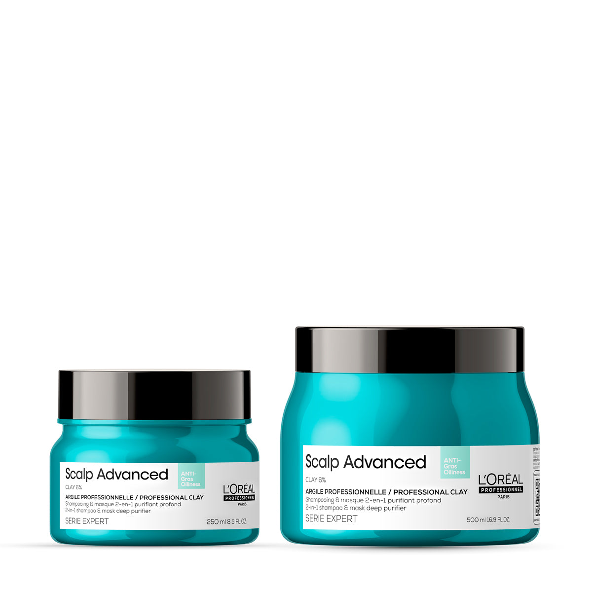 Shampoing & Masque à l'Argile 2 en 1 Purifiant Scalp Advanced 250ml / 500ml