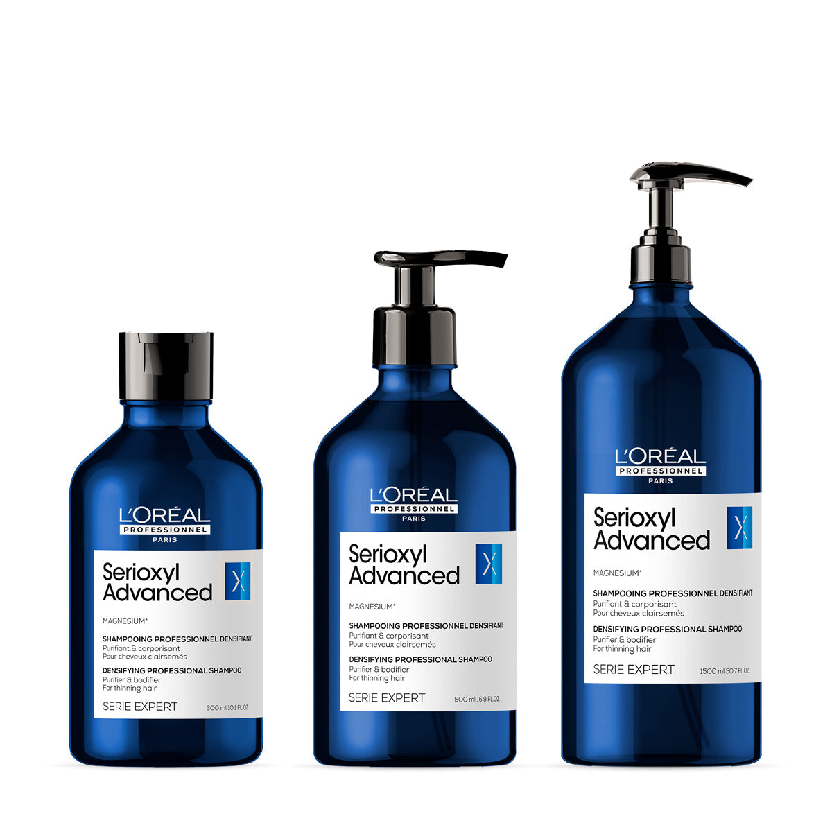 Shampoing Densifiant Serioxyl Advanced 300ml / 500ml / 1500ml