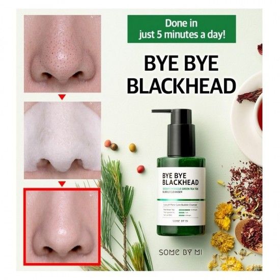 SOME BY MI - Bye Bye Blackhead Green Tea Tox Bubble Cleanser - 120 ml