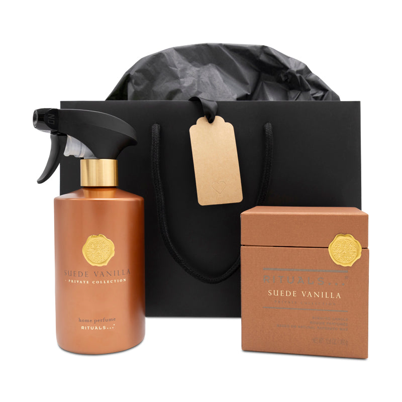 Rituals Suede Vanilla Candle &amp; Home Perfume Spray 500ml Gift Set